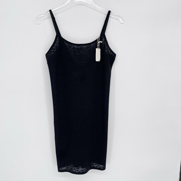 NEW Aerie Women's Smoothez Lace Bodycon Mini Dress Tank Adjustable Straps Black - Picture 4 of 10